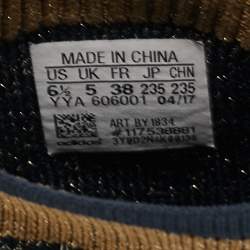 Pre Owned Stella McCartney x Adidas Navy Blu Knit Fabric Y-3 Ultra Boost X Sneakers Size 38