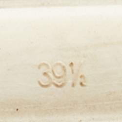 Pre Owned Stella McCartney Silver/White Faux Patent Leather Elyse Platform Derby Sneakers Size 39.5