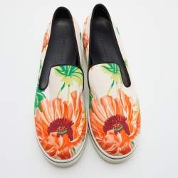 Stella McCartney Multicolor Printed Canvas Platform Slip On Sneakers Size 39