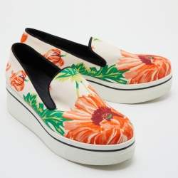 Stella McCartney Multicolor Printed Canvas Platform Slip On Sneakers Size 39