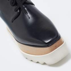 Pre Owned Stella McCartney Black Faux Leather Elyse Sneakers Size 39