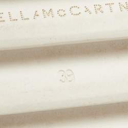 Pre Owned Stella McCartney White Faux Leather Elyse Sneakers Size 39