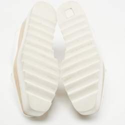 Pre Owned Stella McCartney White Faux Leather Elyse Sneakers Size 39