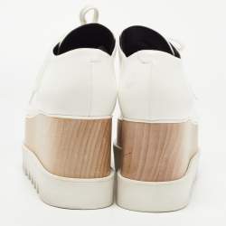 Pre Owned Stella McCartney White Faux Leather Elyse Sneakers Size 39