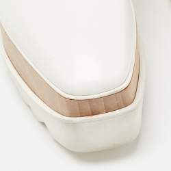 Pre Owned Stella McCartney White Faux Leather Elyse Sneakers Size 39