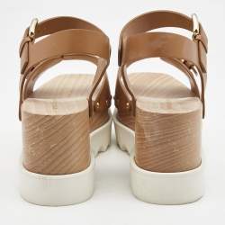 ممل وكة مسبقًا صندل ستيلا مكارتني إليس دنيم أزرق نعل سميك سير كاحل مقاس 39.5 