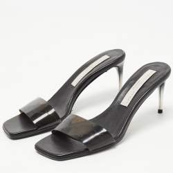 Stella McCartney Black Rubber Slide Sandals Size 35