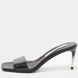 Stella McCartney Black Rubber Slide Sandals Size 35