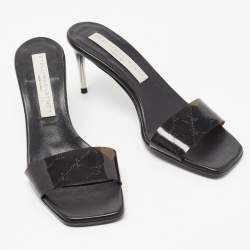 Stella McCartney Black Rubber Slide Sandals Size 35