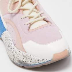 Stella McCartney Multicolor Faux Leather and Faux Suede Eclypse Sneakers Size 38
