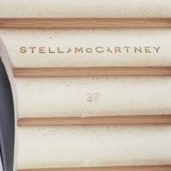 Pre Owned Stella McCartney Black Woven Faux Leather Elyse Platform Derby Sneakers Size 37