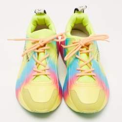 Pre Owned Stella McCartney Multicolor Faux Leather Eclypse Rainbow Sneakers Size 38