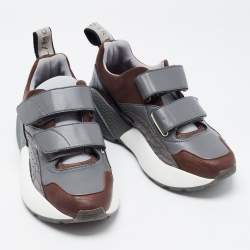 Pre Owned Stella McCartney Multicolor Faux Leather and Suede Eclypse Sneakers Size 37