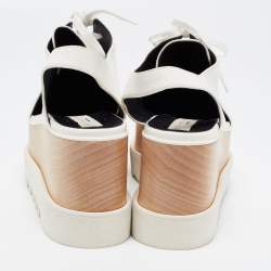 Pre Owned حذاء ديربي ستيلا مكارتني جلد عنابي صناعي إلسي مفرغ نعل سميك مقاس 36