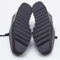 Pre Owned Stella McCartney Black Faux Patent Leather Elyse Platform Derby Size 40