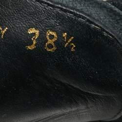 Pre Owned Prada Black Brogue Leather Platform Derby Sneaker Size 38.5