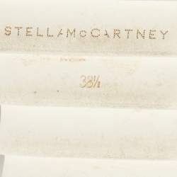 Pre Owned Stella McCartney Two Tone Faux Leather Canyon Wicker Elyse Platform Derby Sneakers Size 38.5