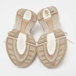 Stella Mccartney For Adidas Beige Fabric and Rubber Athletic Low Top Sneakers Size 39.5