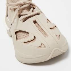 Stella Mccartney For Adidas Beige Fabric and Rubber Athletic Low Top Sneakers Size 39.5