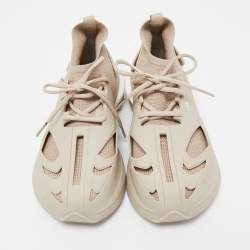 Stella Mccartney For Adidas Beige Fabric and Rubber Athletic Low Top Sneakers Size 39.5