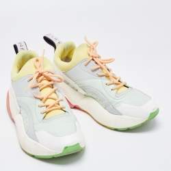 مملوكة مسبقًا Stella McCartney Multicolor Faux Leather and Neoprene Eclypse Sneakers Size 39