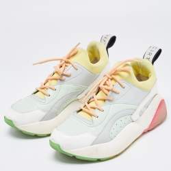 مملوكة مسبقًا Stella McCartney Multicolor Faux Leather and Neoprene Eclypse Sneakers Size 39