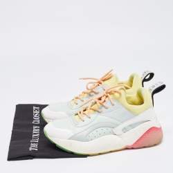 مملوكة مسبقًا Stella McCartney Multicolor Faux Leather and Neoprene Eclypse Sneakers Size 39