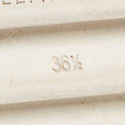 Pre Owned Stella McCartney Sliver Faux Leather Elyse Platform Derby Sneakers Size 36.5