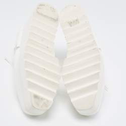 Pre Owned Stella McCartney White Faux Leather Elyse Star Platform Derby Sneakers Size 38