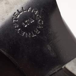 Pre Owned Stella McCartney Black Faux Leather Pointed Toe Mules Size 37.5