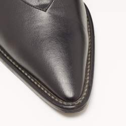 Pre Owned Stella McCartney Black Faux Leather Pointed Toe Mules Size 37.5