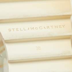 Pre Owned Stella McCartney Off White Faux Leather and PVC Elyse Platform Derby Sneakers Size 38