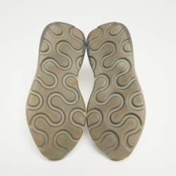 Pre Owned Stella McCartney Multicolor Holographic Faux Leather Velcro Strap Sneakers Size 39