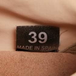 Pre Owned Stella McCartney Multicolor Holographic Faux Leather Velcro Strap Sneakers Size 39