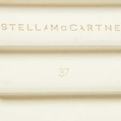 Pre Owned حذاء رياضي ستيلا مكارتني إيليز ستار جلد صناعي لامع ذهبي وردي ميتاليك برباط ونعل سميك مقاس 38