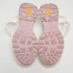 Stella McCartney White Faux Leather Trace Platform Sandals Size 40