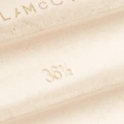 Pre Owned Stella McCartney Black Faux Leather Elyse Cutout Sneakers Size 36.5