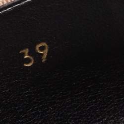 Pre Owned Stella McCartney Rose Gold Faux Leather Binx Star Sneakers Size 39