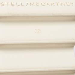 Pre Owned Stella McCartney White Lace Elyse Platform Lace Up Sneakers Size 36