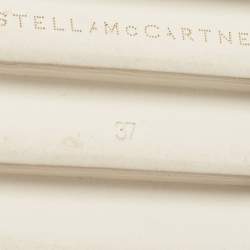 Pre Owned Stella McCartney Blue Cut Out Denim Elyse Lace Up Platform Derby Size 37