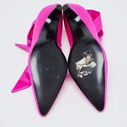 Pre Owned Stella McCartney Pink Satin Ankle Wrap Pumps Size 39