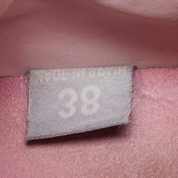 Stella McCartney Pink Faux Leather And Fabric Velcro Strap Eclypse Low Top Sneakers Size 38