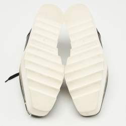 Pre Owned Stella McCartney Black Faux Leather Platform Oxfords Size 39