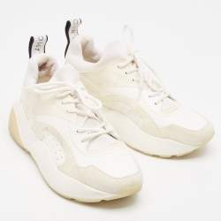 Pre Owned Stella McCartney Two Tone Faux Leather and Faux Suede Eclypse Sneakers Size 40