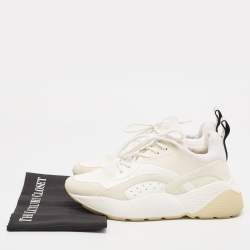 Pre Owned Stella McCartney Two Tone Faux Leather and Faux Suede Eclypse Sneakers Size 40