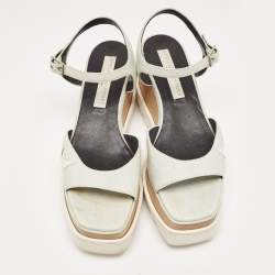 Pre Owned Stella McCartney Blue Denim  Elyse Star Platform Ankle Strap Sandals Size 37.5