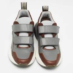 Pre Owned Stella McCartney Multicolor Faux Leather and Faux Suede Eclypse Sneakers Size 39