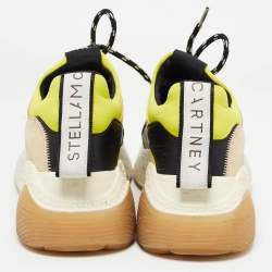 Pre Owned Stella McCartney Multicolor Faux Leather and Faux Suede Eclypse Sneakers Size 39
