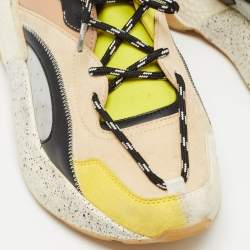 Pre Owned Stella McCartney Multicolor Faux Leather and Faux Suede Eclypse Sneakers Size 39