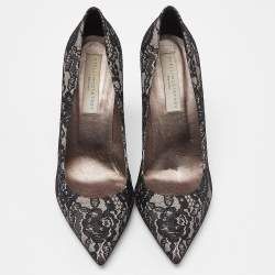 Stella McCartney Black Lace Pointed Toe Pumps Size 39